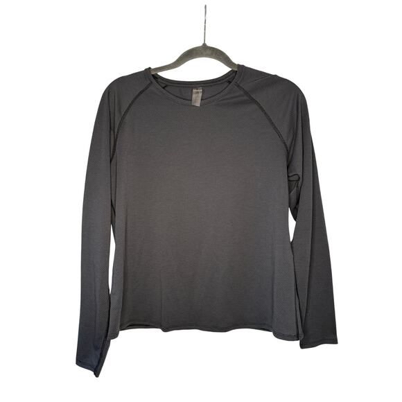Outdoor Voices Dark Gray Long Sleeve Light Weight Top Sz M - Picture 1 of 5